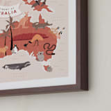 "Animals of Australia" - Art Print in Copper by Kamala Nahas - Frame Close-up