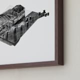 "Riverfront" - Art Print in black and white by Johnathon Smith - Frame Close-up