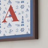 "Sea Friends 2" - Personalized Art Print in Blue by Teju Reval - Frame Close-up