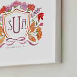 "Your Wedding Crest: Custom Print" - Custom Print in Fall by Pink House Press - Frame Close-up
