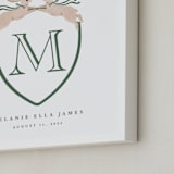 "Bunny Crest: Custom Print" - Custom Print in Evergreen by Vivian Yiwing - Frame Close-up