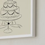 "Lambeth Cake: Custom Print" - Custom Print in Champagne by Helena Vitto - Frame Close-up