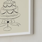 "Lambeth Cake: Custom Print" - Custom Print in Champagne by Helena Vitto - Frame Close-up