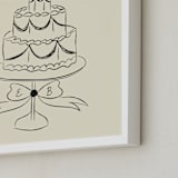 "Lambeth Cake: Custom Print" - Custom Print in Champagne by Helena Vitto - Frame Close-up