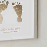 "Footprints: Custom Foil Print" - Custom Foil Print in Gold by Minted - Frame Close-up