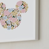 "Mickey's Garden" - Art Print in Peony by Leah Bisch - Frame Close-up
