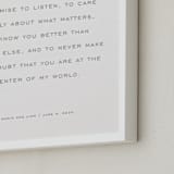 "Your Vows: Square Custom Letterpress Print " - Custom Letterpress Print in Warm Gray by Minted - Frame Close-up
