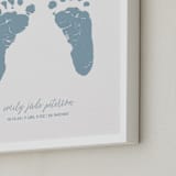 "Footprints: Custom Letterpress Print" - Custom Letterpress Print in Dusk Blue by Minted - Frame Close-up