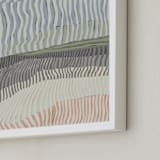 "Making a mark" - Art Print in Dusty Green by Nina Leth - Frame Close-up