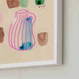 "Vase Study" - Art Print in Hot Pink by Lindsay Megahed - Frame Close-up