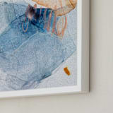 "Ebb and Flow" - Art Print in Blue Grey by Arohika Verma - Frame Close-up