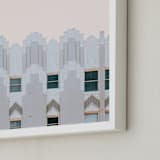"Cali Deco" - Art Print in Soft Grey by Irene Suchocki - Frame Close-up