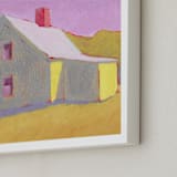 "Canary Cottage" - Art Print in Lavender Sky by Carol C. Young - Frame Close-up