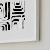 "Aligned" - Art Print in black and white by Jennifer Morehead - Frame Close-up