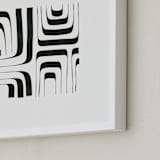 "Aligned" - Art Print in black and white by Jennifer Morehead - Frame Close-up