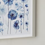 "Blue Arrangement" - Art Print in Blue by Elena Kulikova - Frame Close-up