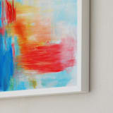 "Dalliance" - Art Print in Blue Malibu by Artsy Canvas Girl Designs - Frame Close-up