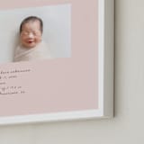 "Welcome, Little One" - Framed Photo in Soft Blush by Sierra Lee - Frame Close-up