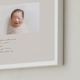 "Welcome, Little One" - Framed Photo in Cotton Cream by Sierra Lee - Frame Close-up