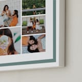 "Multi Border" - Framed Photo in Sage by Carolyn MacLaren - Frame Close-up