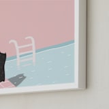 "pool series - two" - Art Print in millenial pink by Katja Ja - Frame Close-up