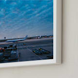 "Departure" - Art Print in Dusk Blue by Andrew McClintock - Frame Close-up