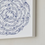 "Sardines" - Art Print in Indigo by Bryn Wears-Fitipaldi - Frame Close-up