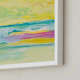 "Colorful Waves" - Art Print in Cadmium by Lucrecia Caporale - Frame Close-up