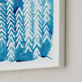 "Northern Flow 2" - Art Print in Turquoise by Kerry Doyle - Frame Close-up
