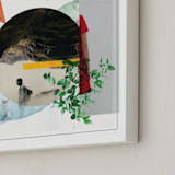 "A Day in the Life" - Art Print in Fire Orange by Augusto Paolo Bringas Dizon - Frame Close-up