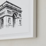 "Arc de Triomphe" - Art Print in Charcoal by Paul Berthelot - Frame Close-up