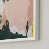 "Spring Print" - Art Print in Peach by Kara Schlabaugh - Frame Close-up