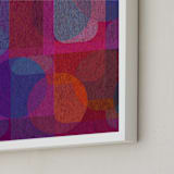 "Scandinavian Modern Revisit" - Art Print in Electric Crimson by Lisa Sundin - Frame Close-up