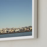 "Bayside" - Art Print in Sky Blue by Kitty Seeber - Frame Close-up