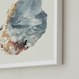 "Rock Study 2 fluorite" - Art Print in cream and gray by Baumbirdy - Frame Close-up