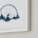 "London Eye" - Art Print in Night Sky by Paul Berthelot - Frame Close-up