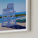 "Abandoned Watch" - Art Print in Crisp Blue by Carol C. Young - Frame Close-up