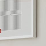 "Folded Lines" - Art Print in White by Jennifer Morehead - Frame Close-up