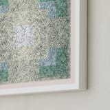 "Scribble Square" - Art Print in Green Pastel by Kathleen Ney - Frame Close-up