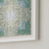 "Scribble Square" - Art Print in Green Pastel by Kathleen Ney - Frame Close-up