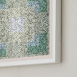 "Scribble Square" - Art Print in Green Pastel by Kathleen Ney - Frame Close-up