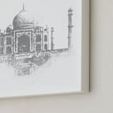 "Taj Mahal" - Art Print in Grey by Paul Berthelot - Frame Close-up