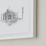 "Taj Mahal" - Art Print in Grey by Paul Berthelot - Frame Close-up