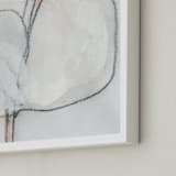 "Southern Cotton Single Bloom Square" - Art Print in Neutrals by Angela Simeone - Frame Close-up