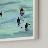 "Waiting, Malibu 2012" - Art Print in Ocean Blue by Annie Seaton - Frame Close-up