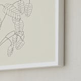 "Grass With Seed" - Art Print in charcoal on ivory by Jorey Hurley - Frame Close-up