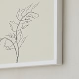"Wild Radish" - Art Print in charcoal on ivory by Jorey Hurley - Frame Close-up