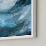 "Tidewater" - Art Print in Marine Blue by Mya Bessette - Frame Close-up