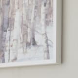 "Winter Birches" - Art Print in Pearl Grey by Amy Hall - Frame Close-up