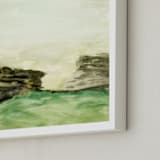 "Jump" - Art Print in Sea Green by Mande Calhoun - Frame Close-up
